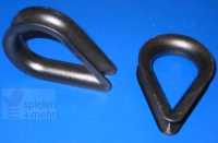 Seilkausche, schwarz für Ø 16 - 18 mm Seil