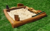 Sandkasten mit Spielelementen 200 x 200, Robinienholz